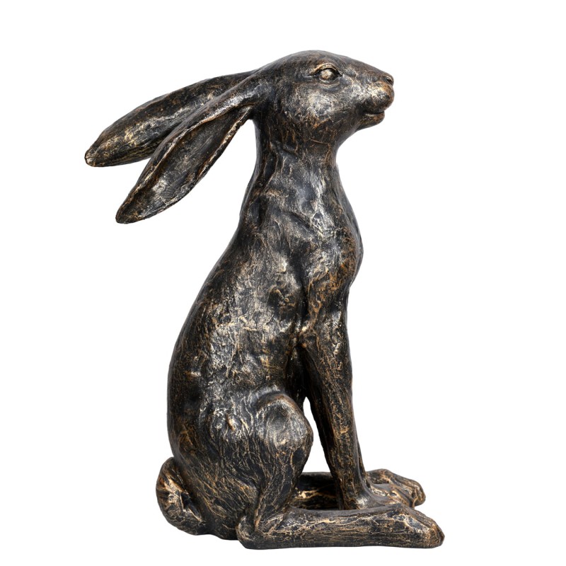 Rzeźba Hare Bronze 46 cm zając - dekoracja zając żywica