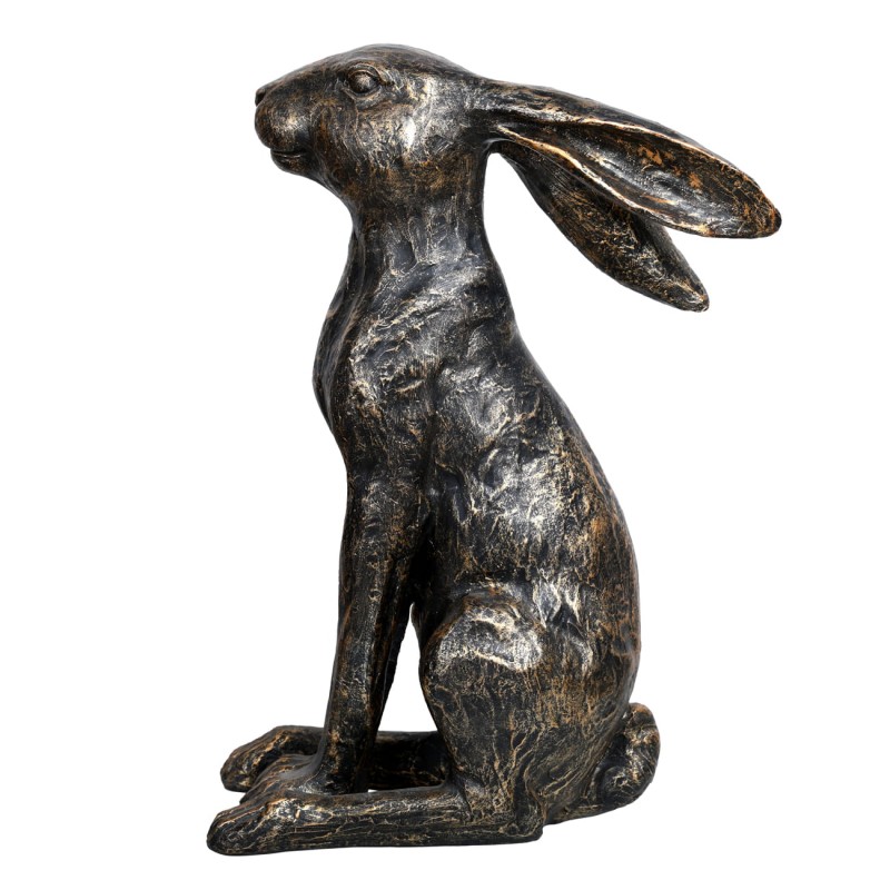 Rzeźba Hare Bronze 46 cm zając - dekoracja zając żywica