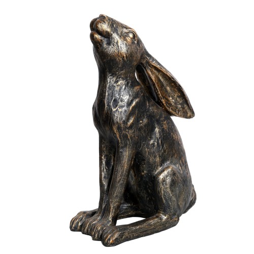 Rzeźba Hare Bronze Small 36 cm zając - dekoracja zając żywica