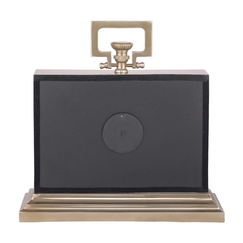 Zegar Brompton Brass - złoty zegar stojący biała tarcza 55x52 cm