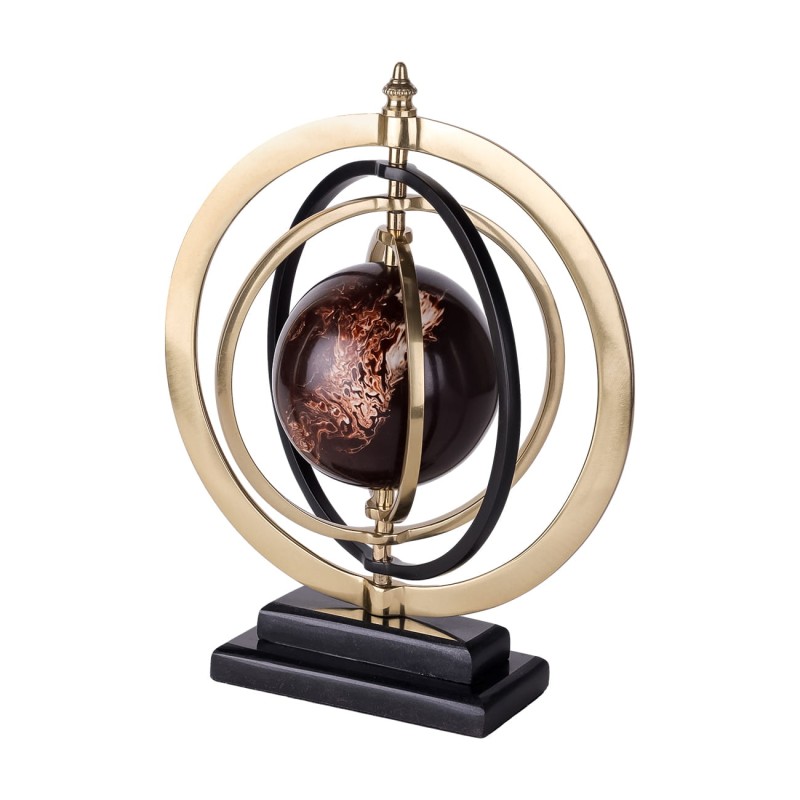 Kula armilarna/ sfera armilarna Eaton 27 cm złoto brąz aluminium dekoracja