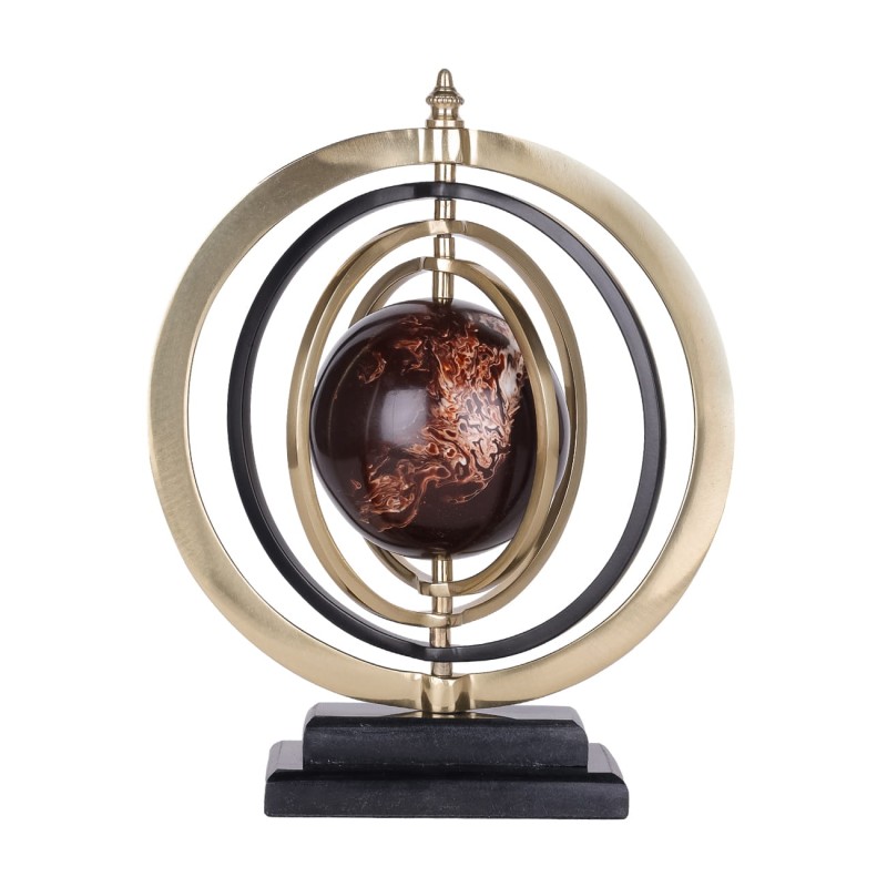 Kula armilarna/ sfera armilarna Eaton 27 cm złoto brąz aluminium dekoracja