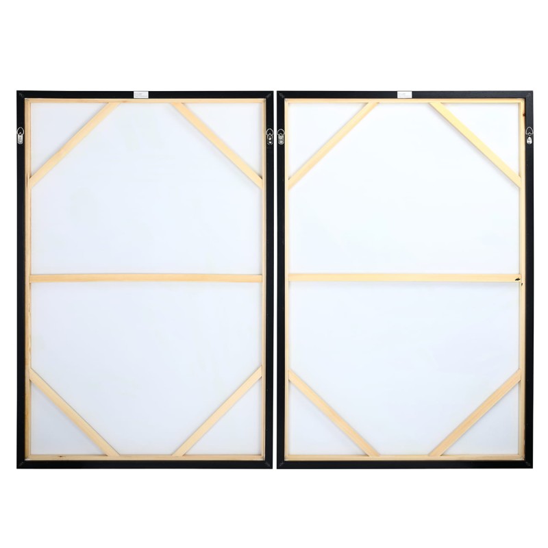 Nowoczesny obraz dwa panele Brush Taupe 160x120 cm czerń i beż abstrakcja