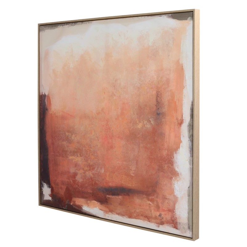 Obraz Terracotta na płótnie 100x100 cm ręcznie wykończony w drewnianej ramie