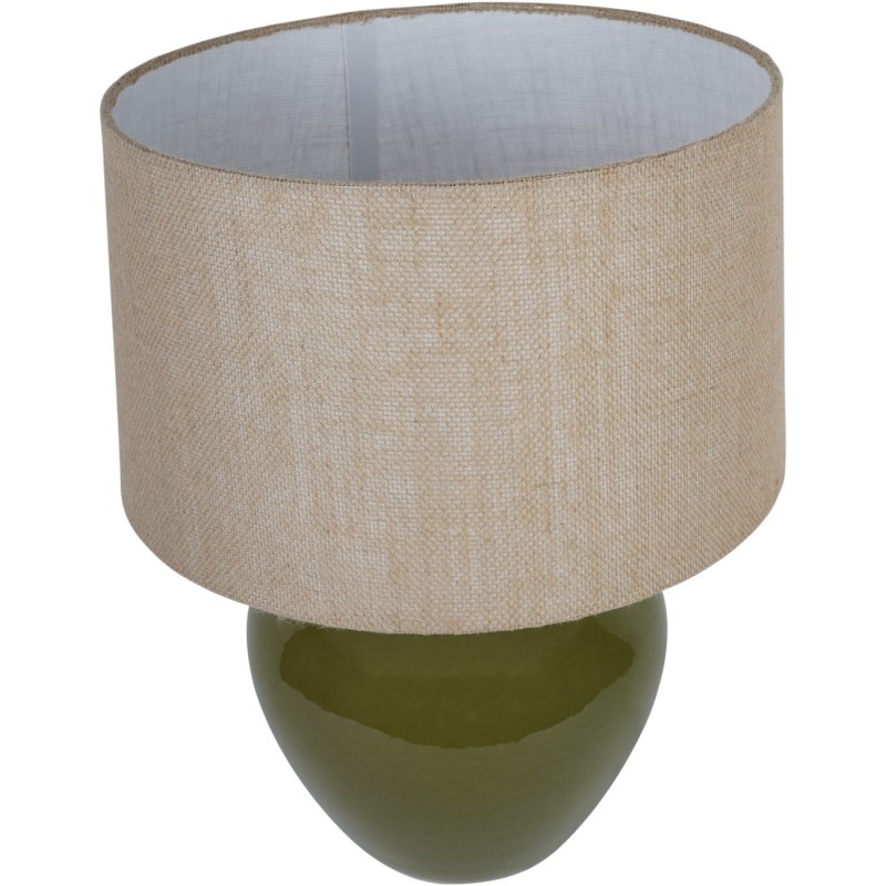 Lampa stołowa z głęboką zieloną podstawą