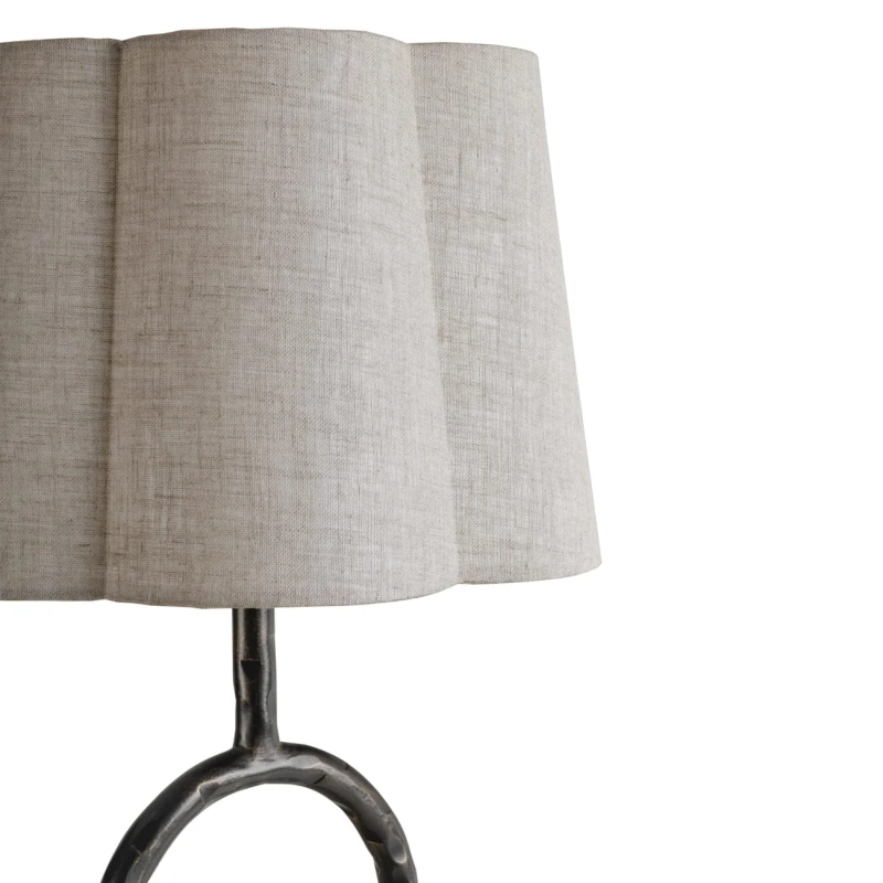 Metalowa lampa stołowa w ciemnym brązie