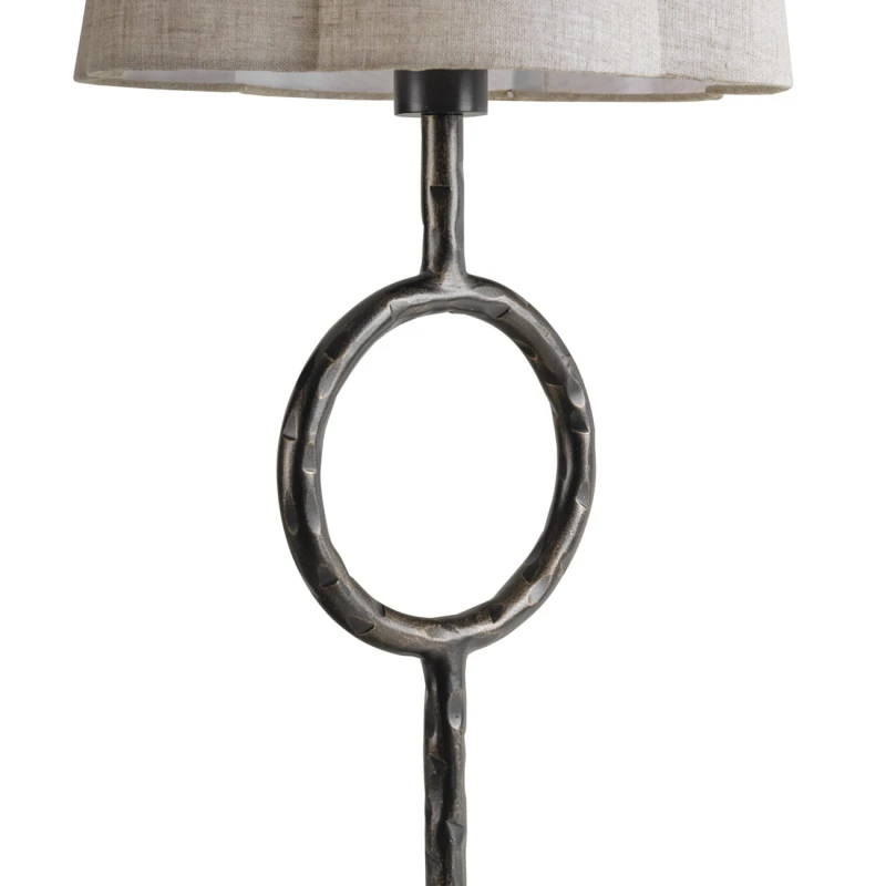 Beżowa lampa stołowa do salonu