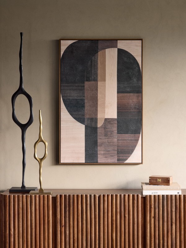 Nowoczesna rzeźba Abstract Brass 76 cm abstrakcyjna rzeźba z aluminium