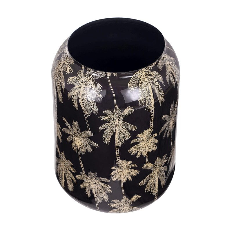 Donica dekoracyjna żelazna - wazon Palm 62 cm donica metalowa czerń i złoto