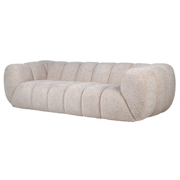 Beżowa sofa Nube 240 cm o organicznym kształcie