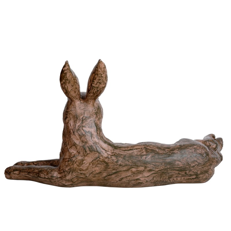 Rzeźba Lying Hare 49 cm zając - dekoracja rustykalna zając żywica