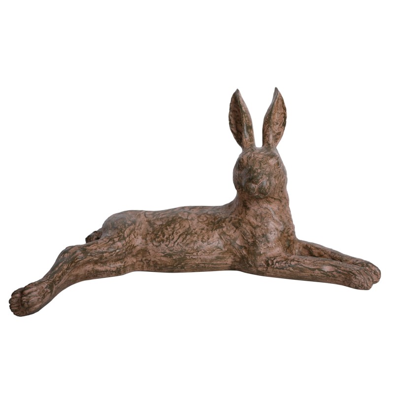 Rzeźba Lying Hare 49 cm zając - dekoracja rustykalna zając żywica