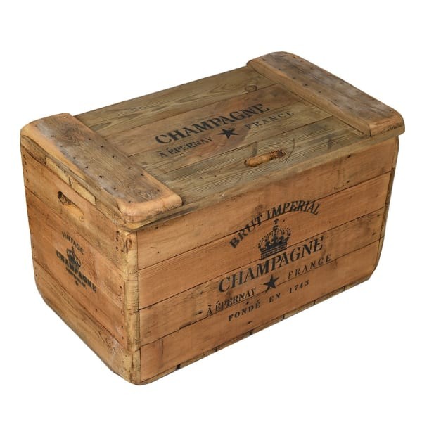 Limitowana skrzynia dekoracyjna Champagne unikat 76 cm - kufer dekoracyjny do przechowywania