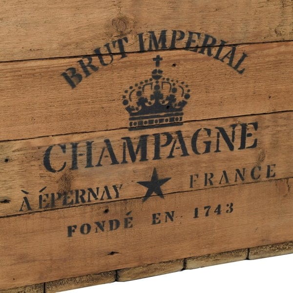 Limitowana skrzynia dekoracyjna Champagne unikat 76 cm - kufer dekoracyjny do przechowywania