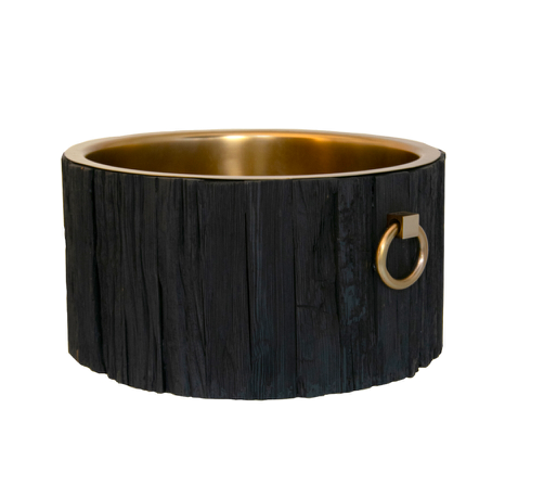 Duży cooler dekoracyjny Koa 50 cm drewniany cooler na szampana