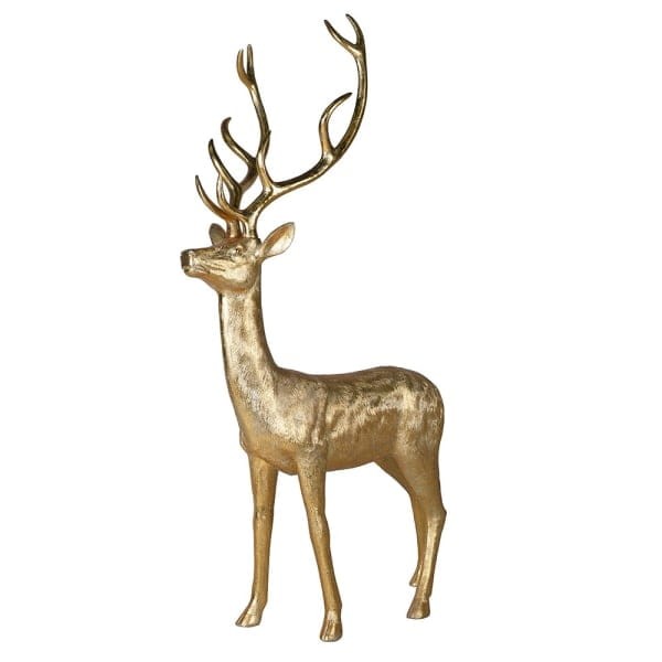 Duża złota rzeźba jelenia Golden Stag 214 cm