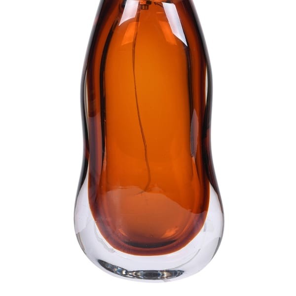 Lampa stołowa Colours Orange 70 cm szklana podstawa lniany abażur