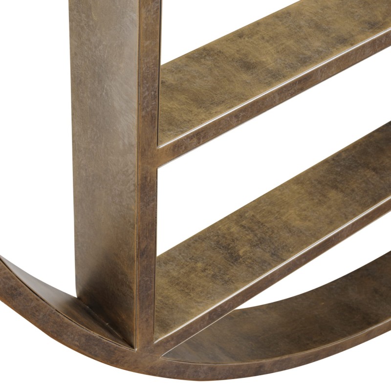 Półka na ścianę Primrose Large 180 cm średnicy złota półka z lustrem