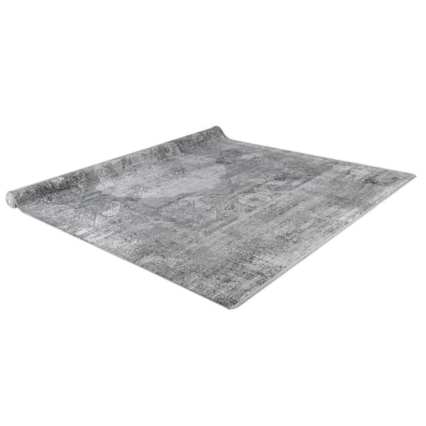 Srebrny dywan do salonu Sloane Silver 340x240 cm akryl wiskoza