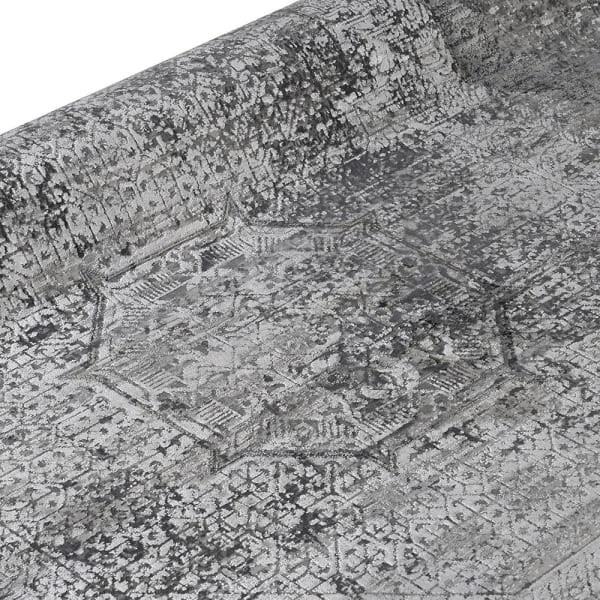 Srebrny dywan do salonu Sloane Silver 340x240 cm akryl wiskoza