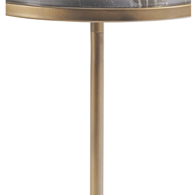 Złoty podwójny stolik marmurowy Double Italian Royal Gold 59 cm - marmur Italian Royal Gold dwa blaty