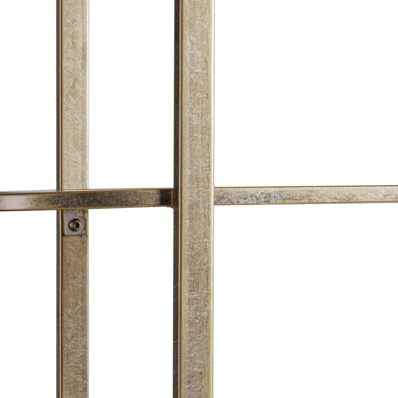 Otwarty regał Primrose 181x174 cm żelazo szklane i marmurowe półki