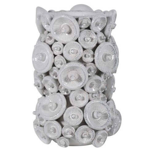 Wazon ceramiczny Mushroom 37 cm szary wazon dekoracyjny grzyby