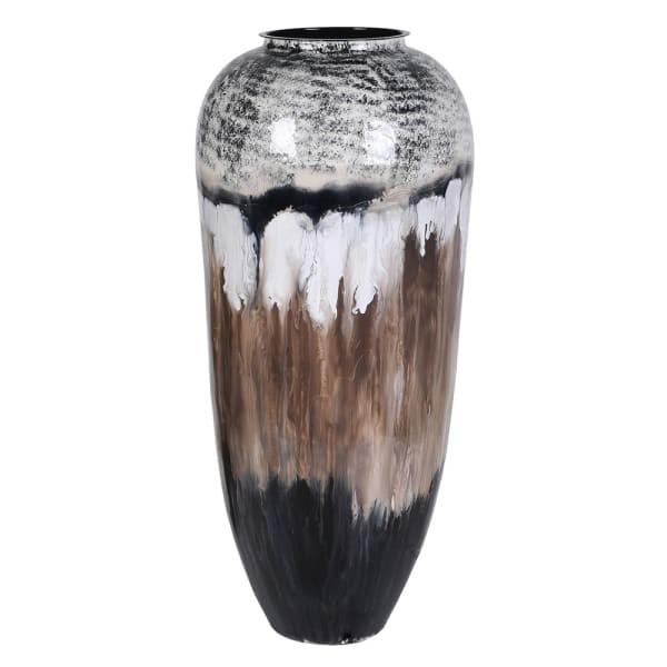 Waza Lyall 65 cm żelazo emaliowane wazon na podłogę metalowy