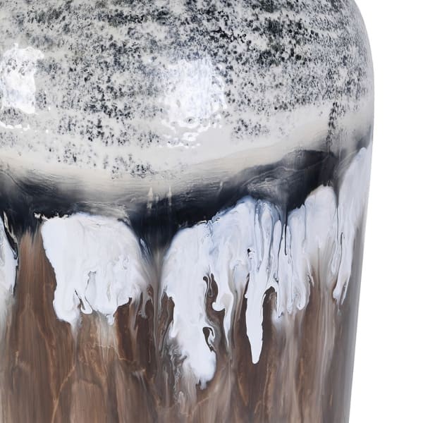 Waza Lyall 65 cm żelazo emaliowane wazon na podłogę metalowy