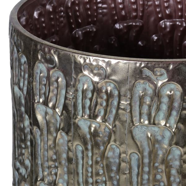 Dwa żelazne wazy dekoracyjne 102 i 92 cm złote wazony na podłogę