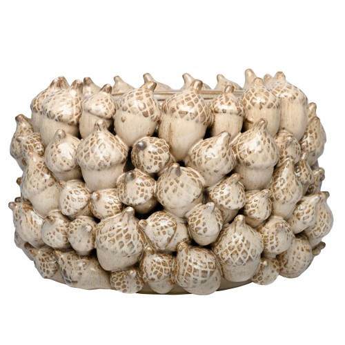 Doniczka ceramiczna Acorn 32 cm donica dekoracyjna z motywem żołędzi