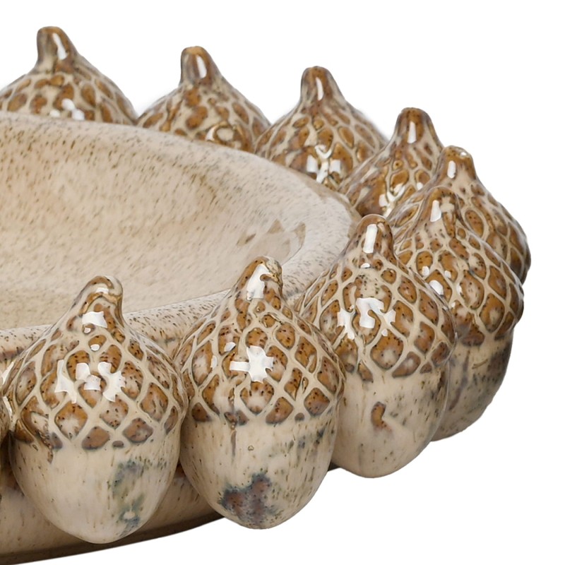 Patera misa ceramiczna Acorn 36,5 cm misa dekoracyjna z motywem żołędzi