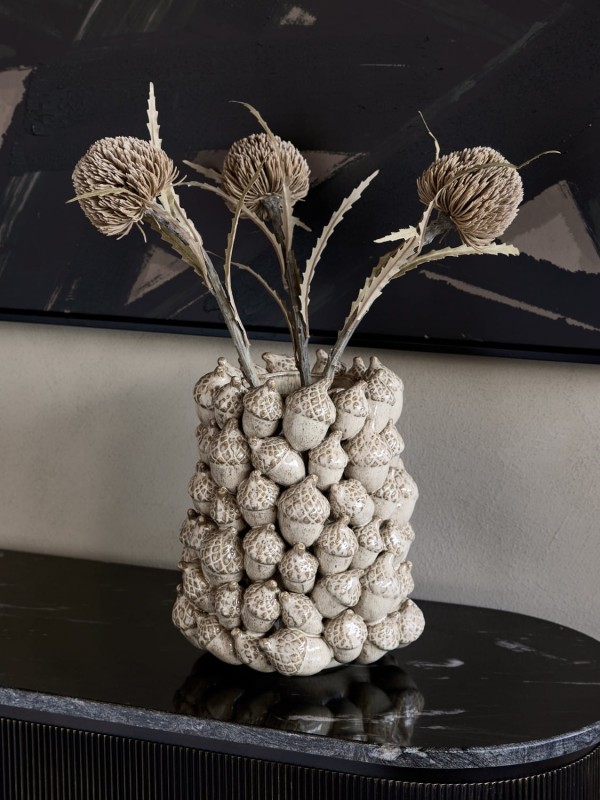 Wazon ceramiczny Acorn 26 cm wazon dekoracyjny żołędzie
