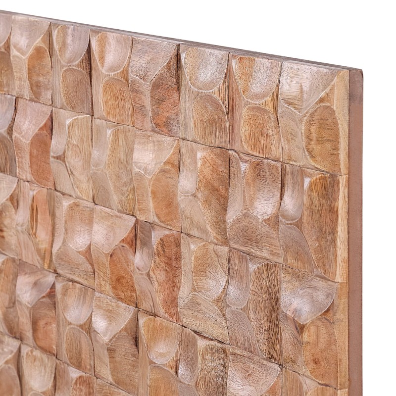 Drewniana dekoracja na ścianę Wooden 3D 90 cm dekoracja ścienna geometryczna brąz