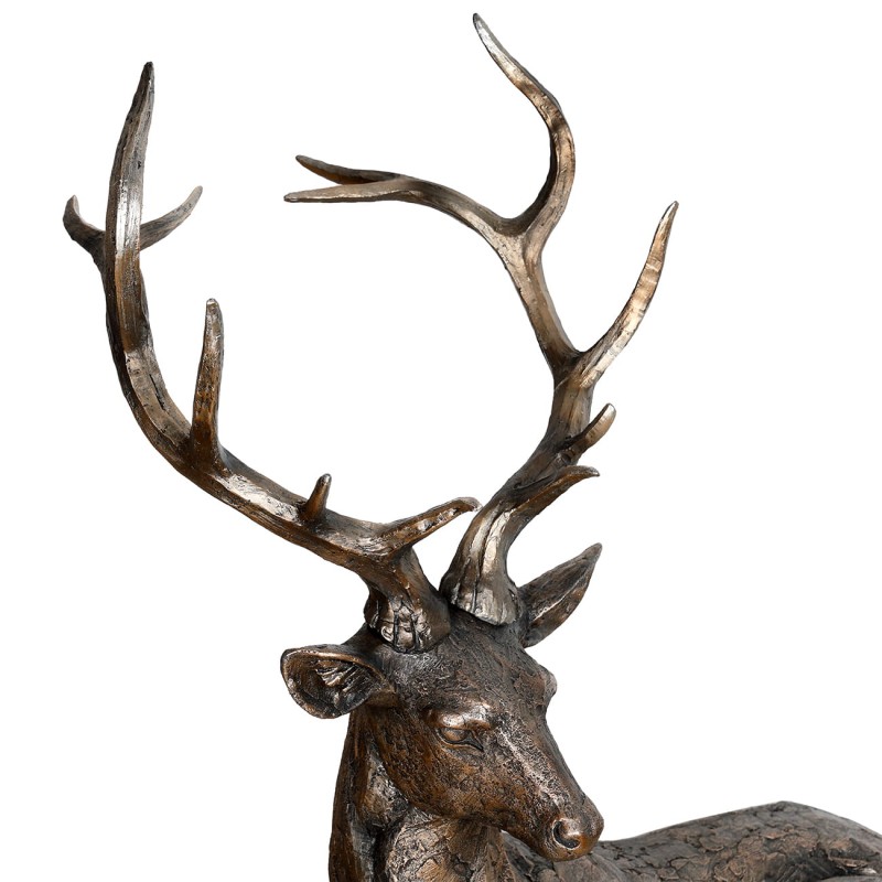 Rzeźba Lying Deer Bronze 82,5 cm – leżący jeleń z poliresinu