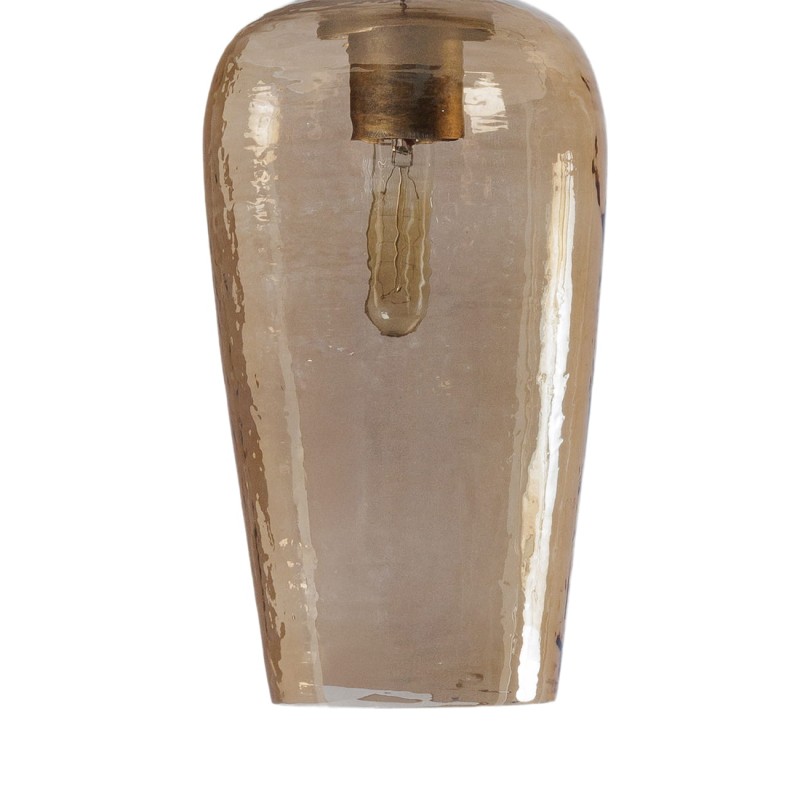 Złota szklana lampa sufitowa Charlotte 182x45 cm pięć szklanych kloszy