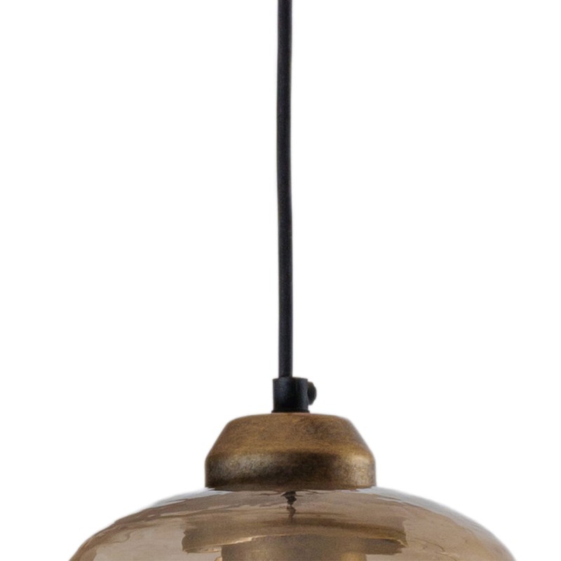 Złota szklana lampa sufitowa Charlotte 182x45 cm pięć szklanych kloszy