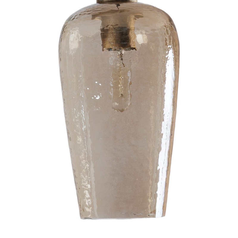 Złota szklana lampa sufitowa Charlotte Trio 125 cm trzy szklane klosze