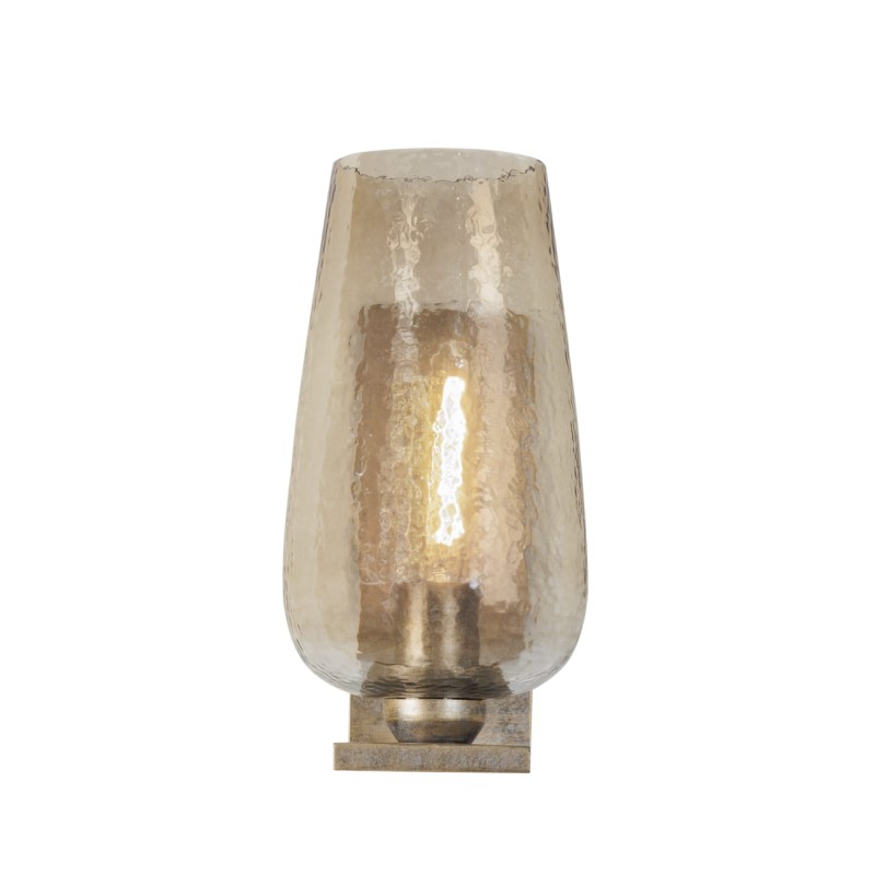Złota szklana lampa ścienna Charlotte 38 cm kinkiet szklany klosz