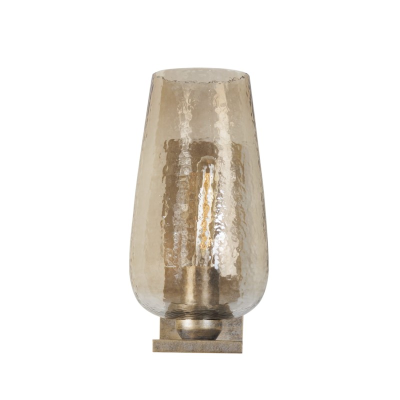 Złota szklana lampa ścienna Charlotte 38 cm kinkiet szklany klosz