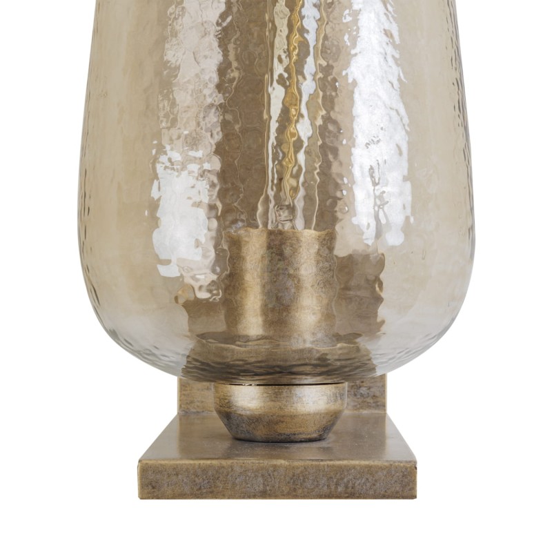 Złota szklana lampa ścienna Charlotte 38 cm kinkiet szklany klosz
