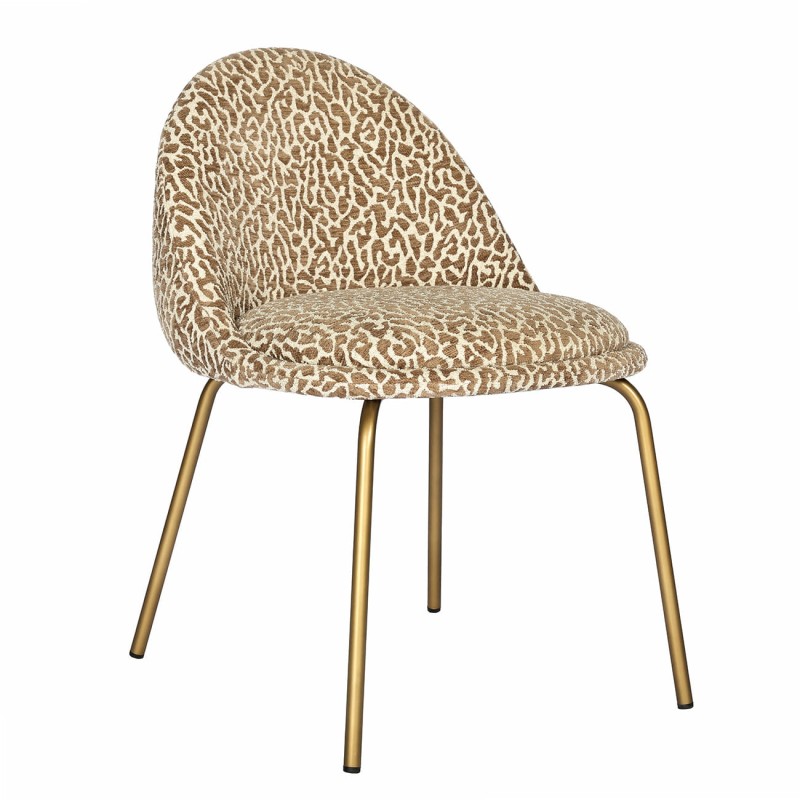 Krzesło Animal Print złote nogi wzorzysta tapicerka