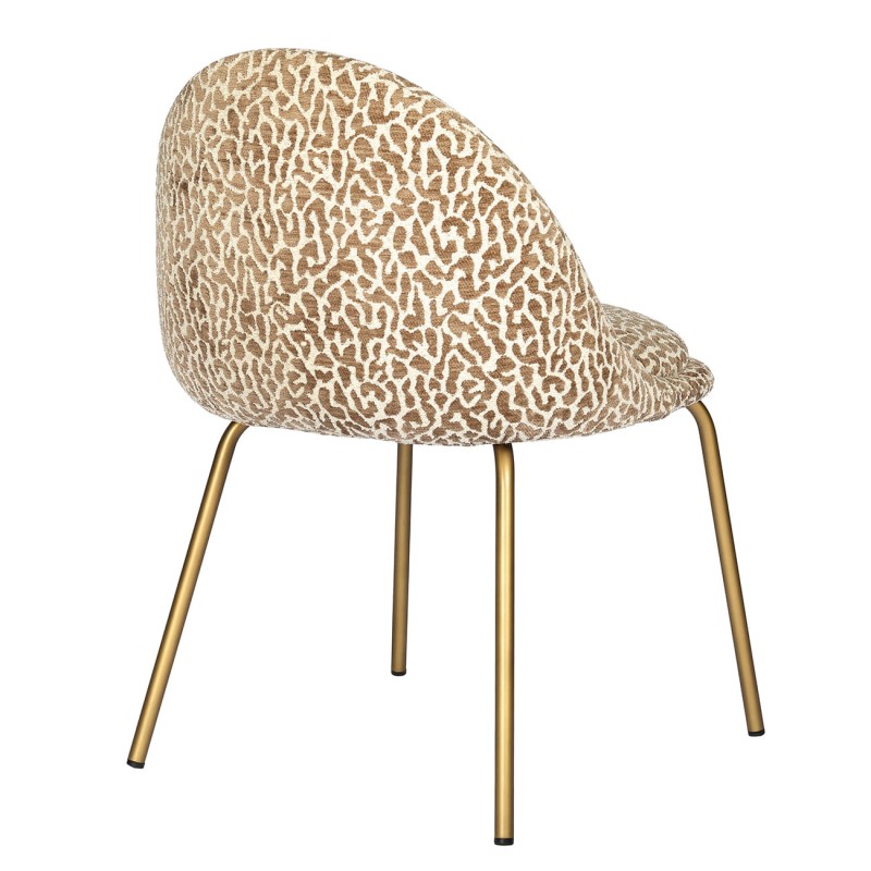 Krzesło Animal Print złote nogi wzorzysta tapicerka