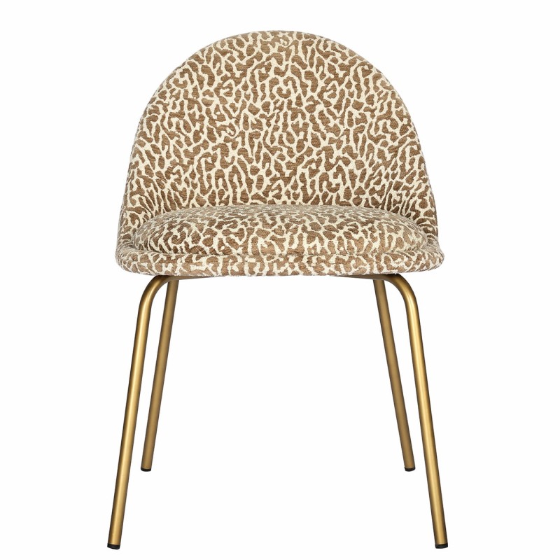 Krzesło Animal Print złote nogi wzorzysta tapicerka