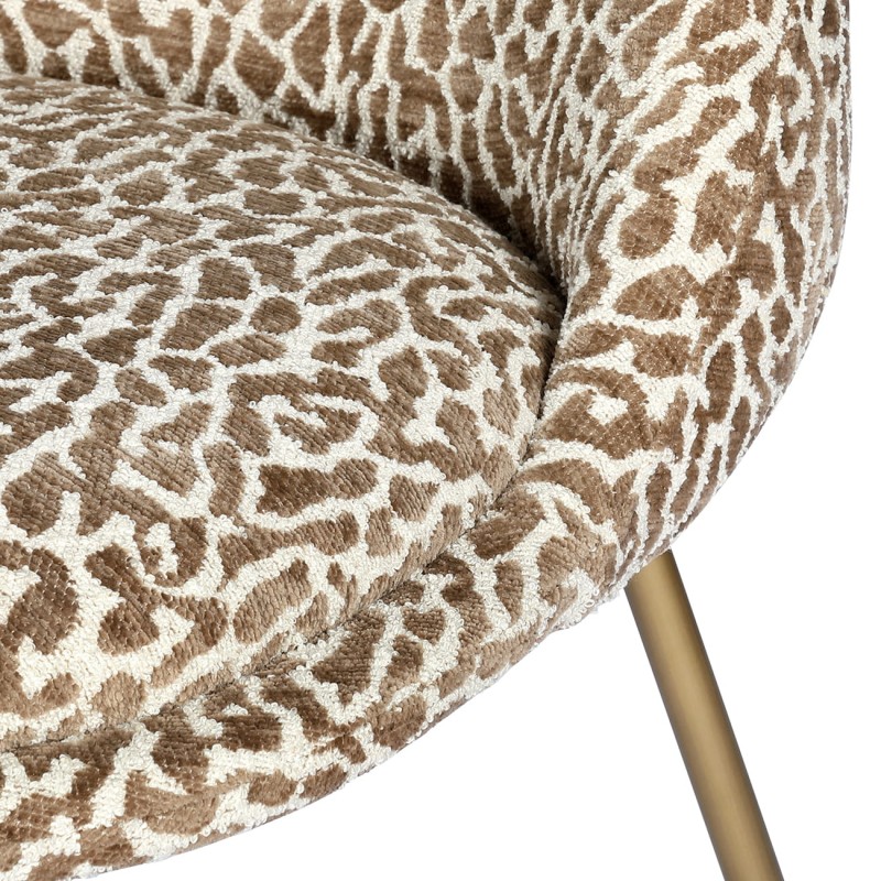 Krzesło Animal Print złote nogi wzorzysta tapicerka