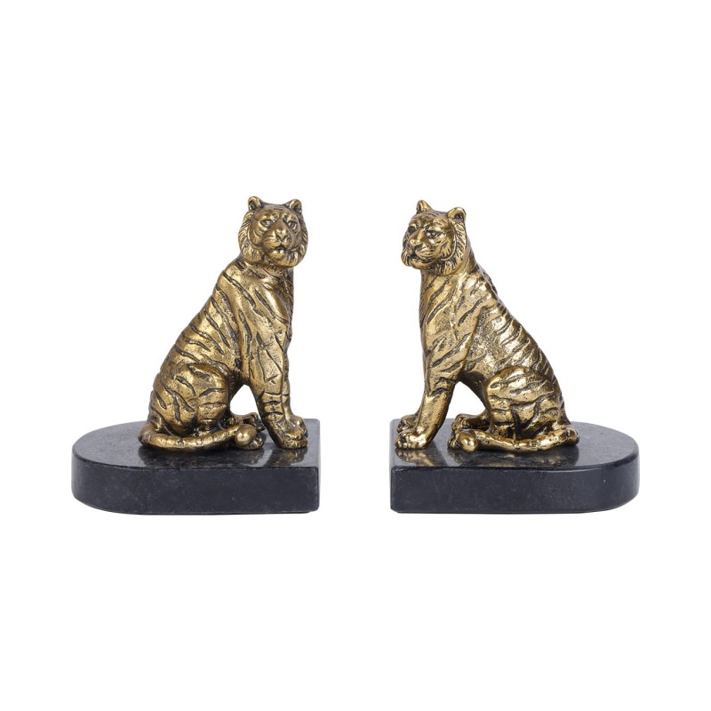 Podpórki do książek Tiger 16,5 cm bookend złoto czarne motyw tygrysa