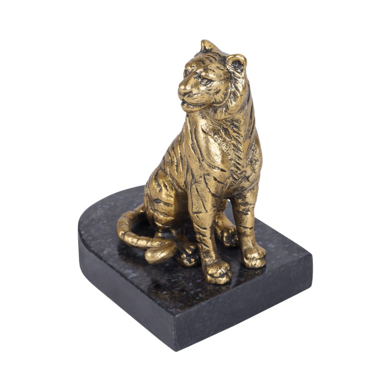 Podpórki do książek Tiger 16,5 cm bookend złoto czarne motyw tygrysa