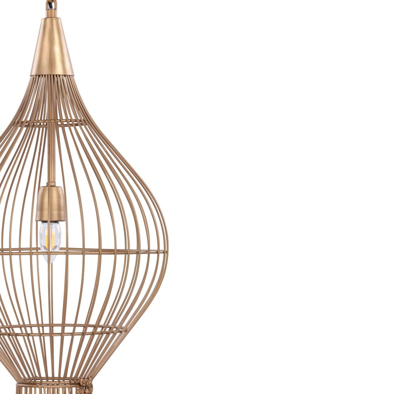 Lampa sufitowa Mira Teadrop 70 cm złota metalowa lampa wisząca