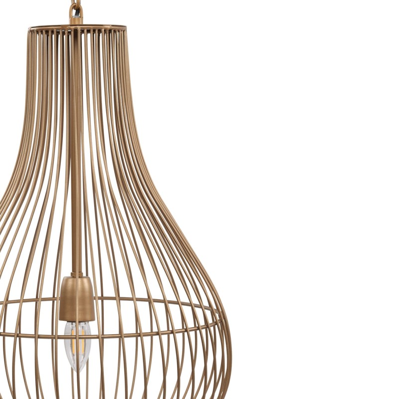 Lampa sufitowa Mira Drop 55 cm złota metalowa lampa wisząca