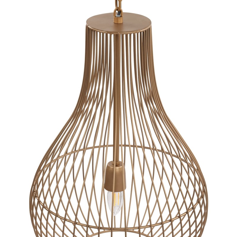 Lampa sufitowa Mira Drop 55 cm złota metalowa lampa wisząca